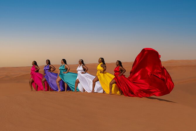 Flying Dress Photoshoot Activity in Dubai - Upgrade Options