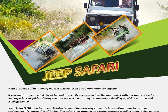 Jeep Safari Antalya-Gebiz-Manavgat-Side (Attention High Excitement) - Pricing and Availability Details