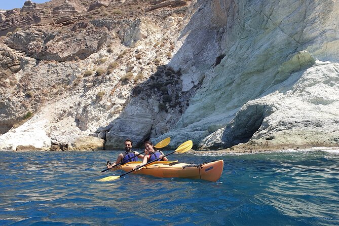 Santorini Sea Kayak - South Discovery, Small Group Incl. Sea Caves and Picnic - Tour Guide Adonis