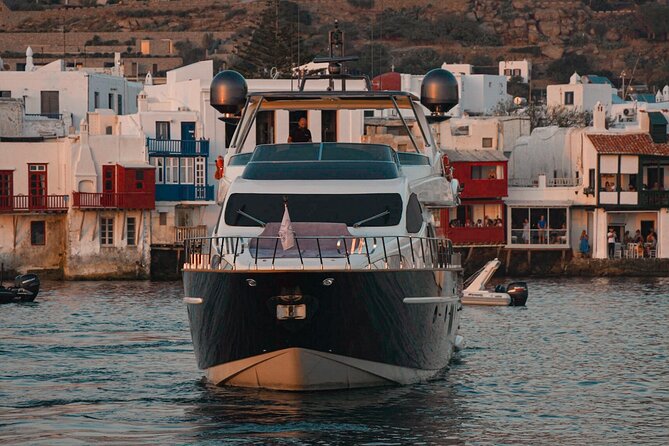 8 Hour Private Yacht Cruise in Delos Rhenia Mykonos Azimut 80 - Mykonos Island Highlights