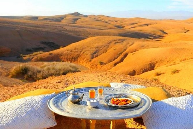 Magical Dinner in Marrakech Desert and Camel Ride at Sunset With Transportation - Areas for Improvement