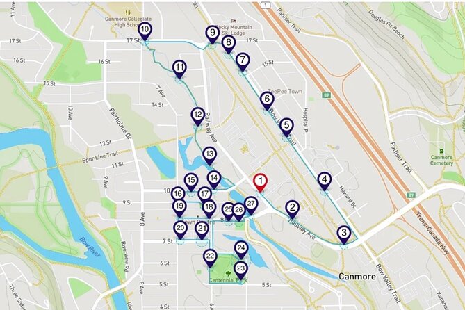The Sights of Canmore: a Smartphone Audio Walking Tour - Meeting and Pickup