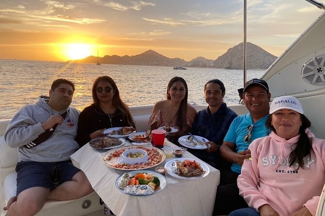 Cabo Sunset Yacht Tour at the Arch - With Dinner and Drinks - Common Questions