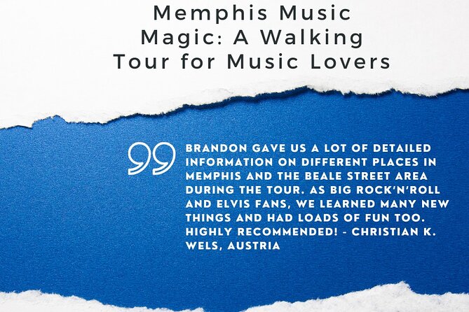 Memphis Music Magic: A Walking Tour for Music Lovers - Common Questions