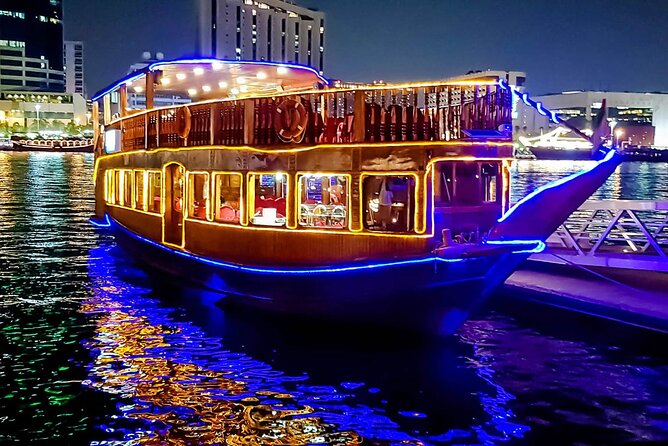 Romantic Dhow Creek Dinner Cruise With Live Shows and International Buffet - Common Questions