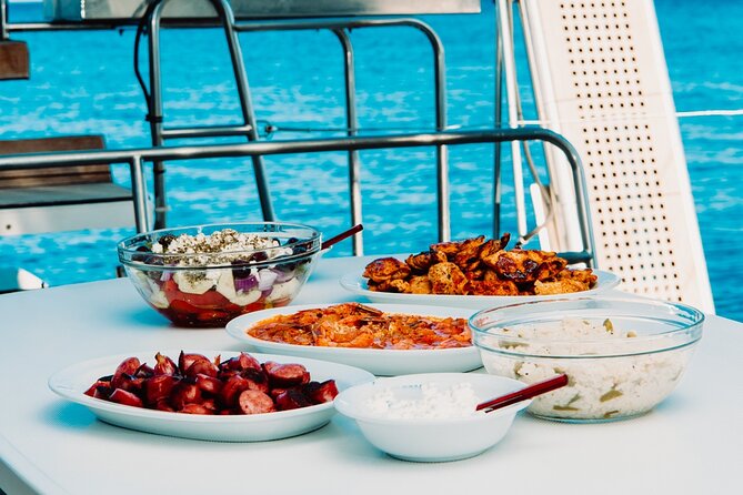 Santorini Caldera Gold Day Cruise With BBQ on Board and Open Bar - Common Questions