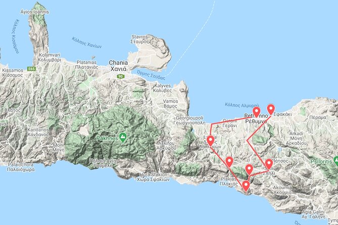 Secrets of West Crete & Rethymno Town Private Tour From Heraklion - Meeting and Pickup