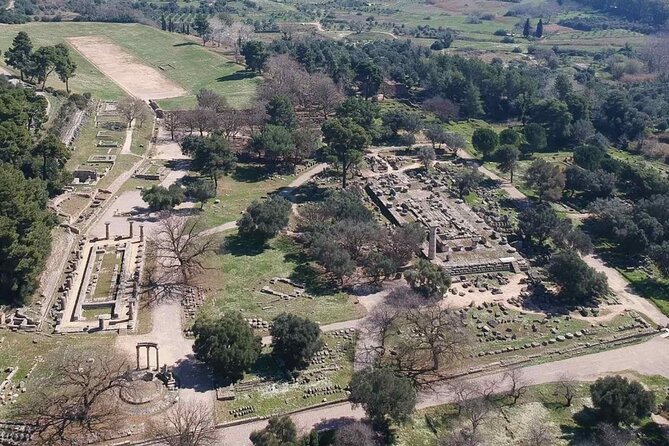 Private SHOREX Cultural Free Tour to Olympia &Agios Andreas Beach - Itinerary Overview