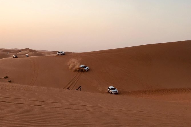 Abu Dhabi Desert Safari With BBQ Dinner,Sandboarding & Camel Ride