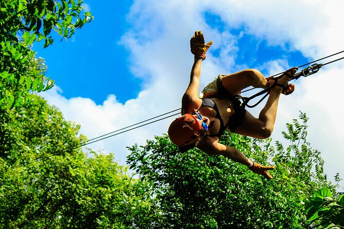 Amazing ATV Tour, Ziplines and Cenote Swim With Lunch and Round Trip Included
