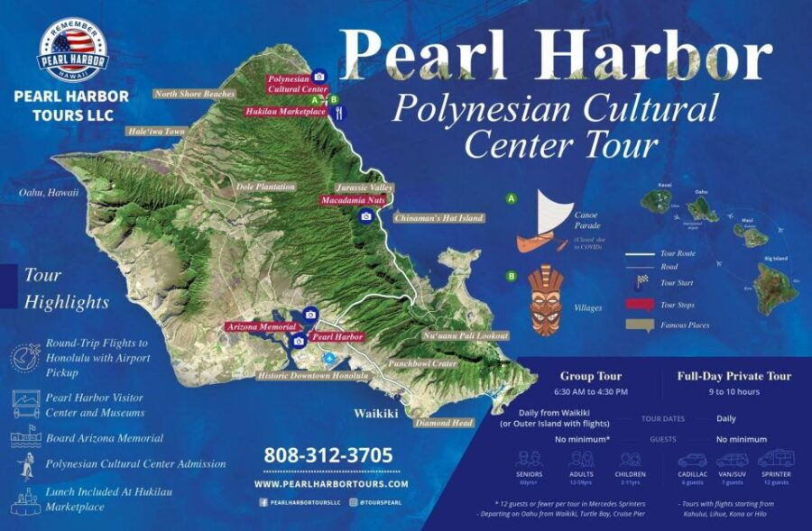 Big Island: Polynesian Cultural Center & Pearl Harbor Tour