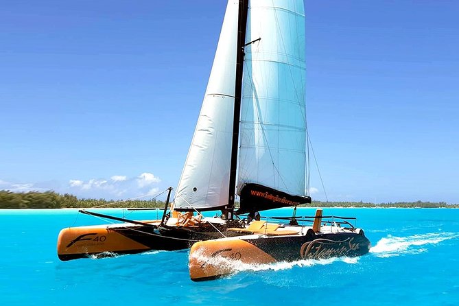 Bora Bora Half-Day Catamaran Sailing, Snorkeling and Floating Bar Experience