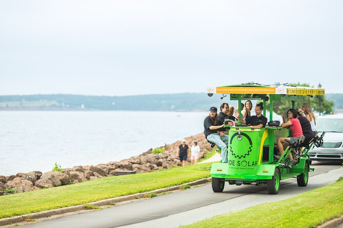 Charlottetown Pedal Pub Crawl Along the Waterfront on a Solar-Powered Pedal Bus!