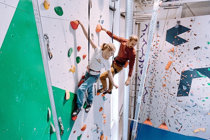 Climbing at Mørkvedhallen Climbing Center