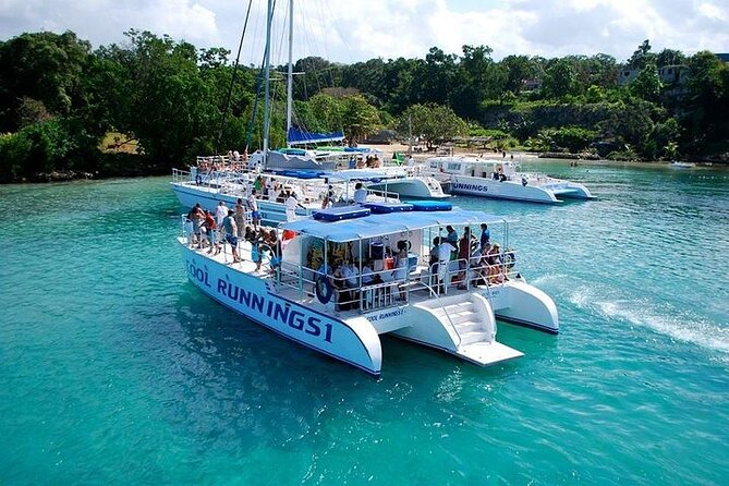 Dunns River Falls Party Cruise, Blue Hole With Snorkeling, Free Beverages