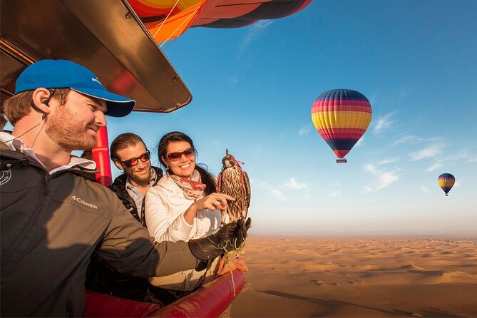 Enjoy Dubai Beautiful Desert By Hot Air Balloon With Falcon Show and Camel - Good To Know