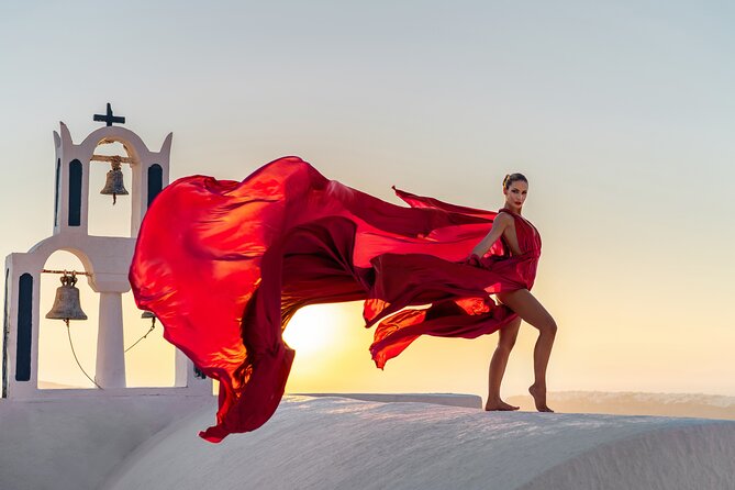 Flying Dress Photoshoot in Santorini: Mr. President Package