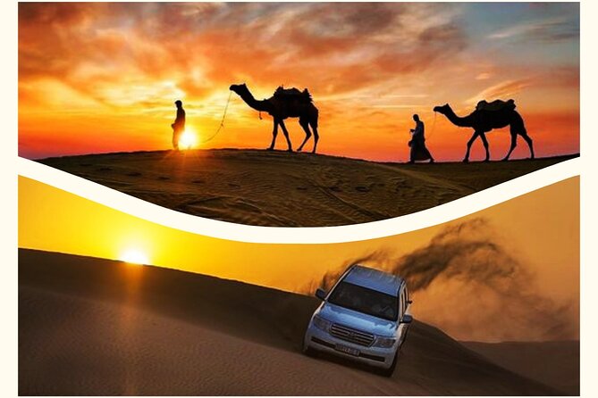 Gold Sunset Desert Safari ,Sand Boarding,Camel Ride,Inland Sea