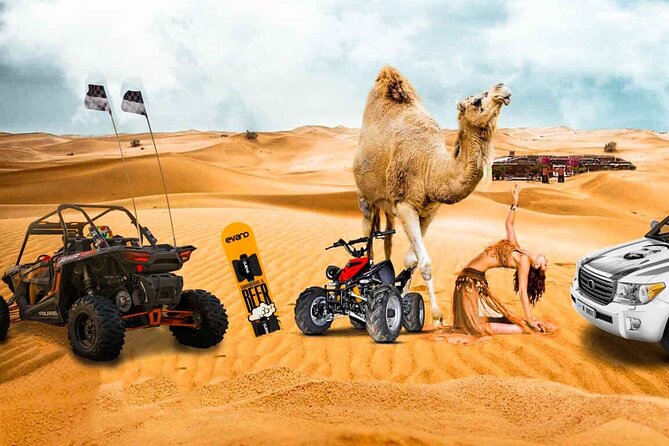 Half Day Desert Safari Sand Boarding Camel Ride Inland Sea Visit