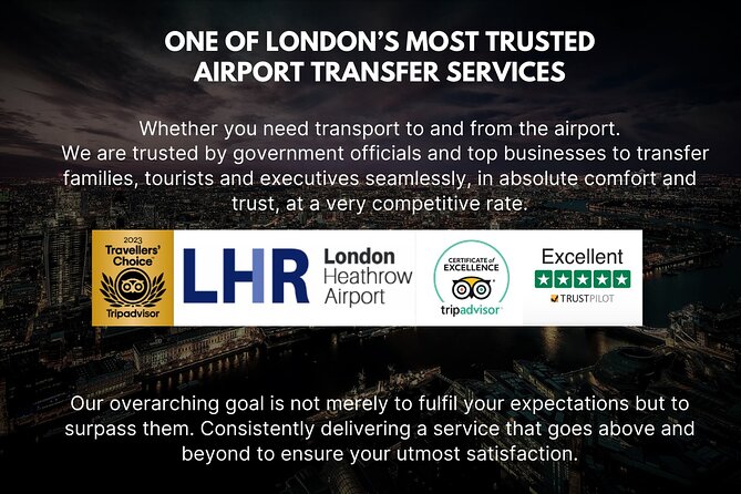 Heathrow Airport Private Transfer -Pickup & Return - Meet & Greet - Good To Know