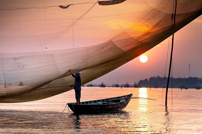 Hoian Sunset Rustic Voyage Boat BBQ Fishing Tour With Locals