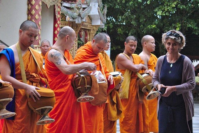 In English: Offerings and Songs of the Monks at the Doi Suthep Temple - Traditional Songs at Doi Suthep Temple