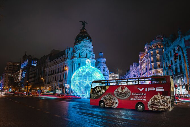 Madrid Christmas Light Tour by Open Top Double-Decker Bus