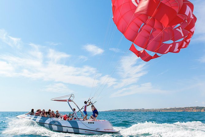Parasailing From Albufeira Marina by Boat