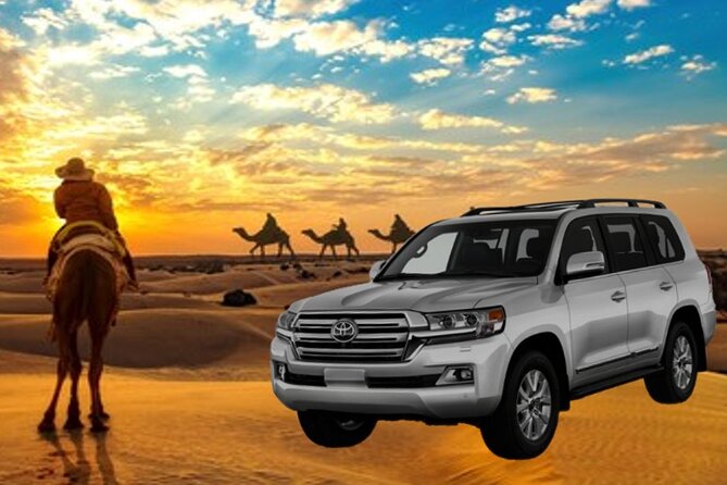 Private Sunrise Desert Safari BashingCamel RideSand BoardingInland Sea Visit.