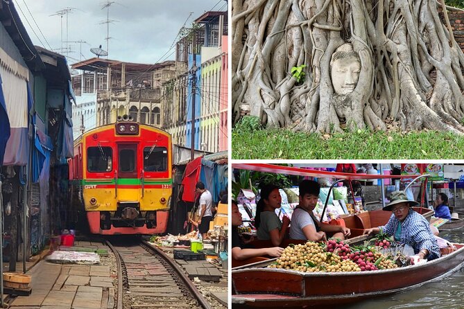 Private Tour to Railway Market Floating Market and Ayutthaya - Tour Highlights