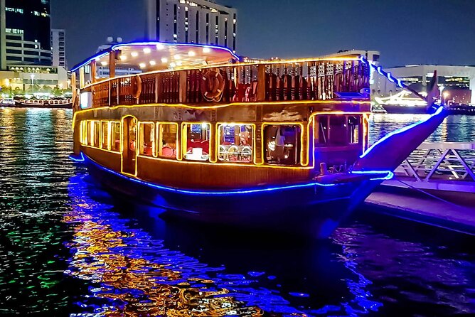 Romantic Dhow Creek Dinner Cruise With Live Shows and International Buffet