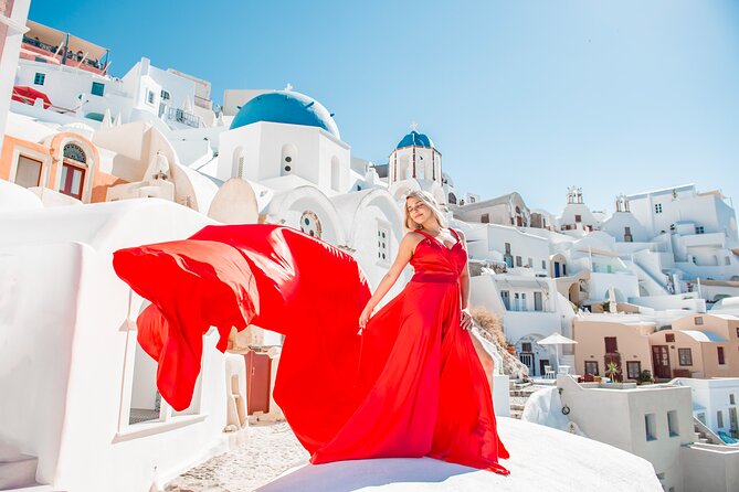 Santorini Flying Dress 2-Hour Photo Session