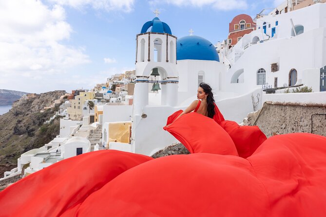 Santorini Flying Dress Photo Shoot With Professional Photographer - Good To Know