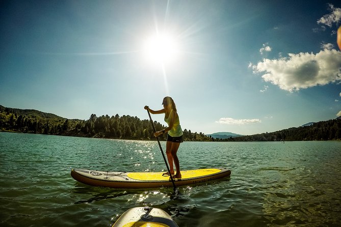 Stand Up Paddling at Aoos Spring Lake in Metsovo