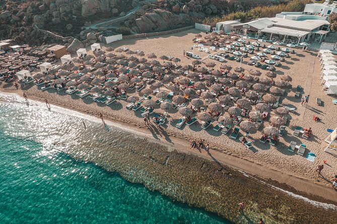 Super Paradise Beach Mykonos Seaside Sunbed (5th Row and Back)