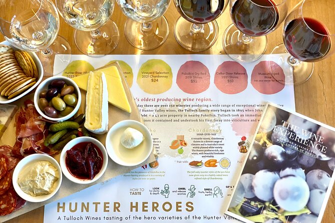 Tulloch Wines Hunter Heroes Wine Tasting With Local Cheese & Charcuterie Board