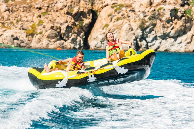 Water Tubing in Mykonos With Instructor and Speedboat Rider