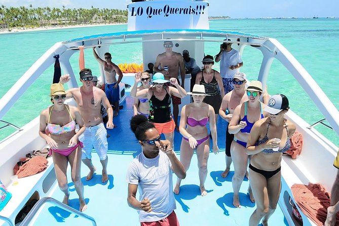 Catamaran,Party Boat, Booze Cruise, Snorkel, Sand Bar (Open Bar), Bavaro Bay. - Snorkeling at a Coral Reef