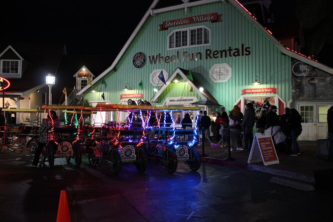 LED Illuminated Surrey Night Rides in Long Beach Shoreline Village - Pricing and Reservation