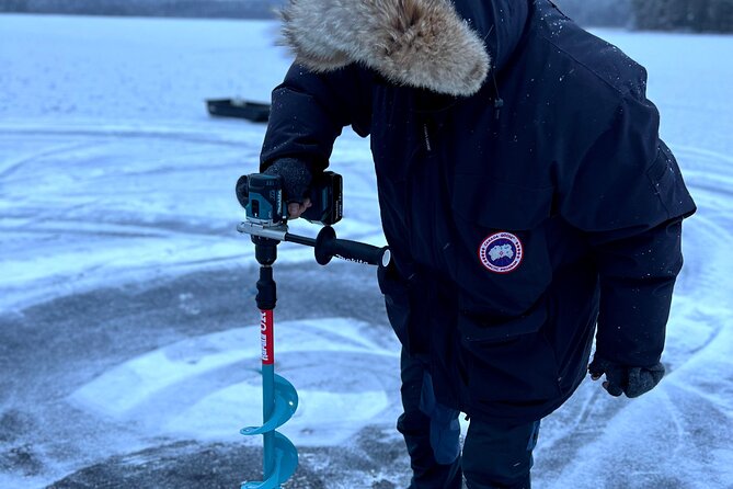PRIVATE Ice Fishing Snow Scooters Lunch in a Glass Igloo - Overview of the Private Ice Fishing Snow Scooters Lunch Experience