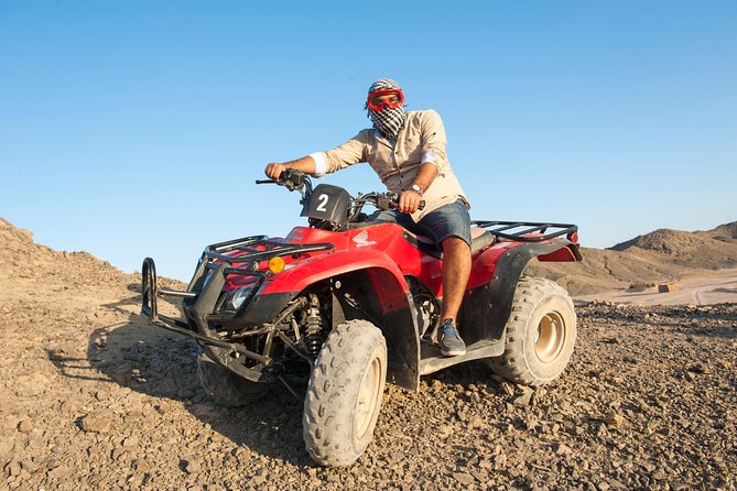 Super Safari By ATV Quad and Sunset, Camel Ride Bedouin Dinner - Marsa Allam - ATV Quad Safari in the Desert