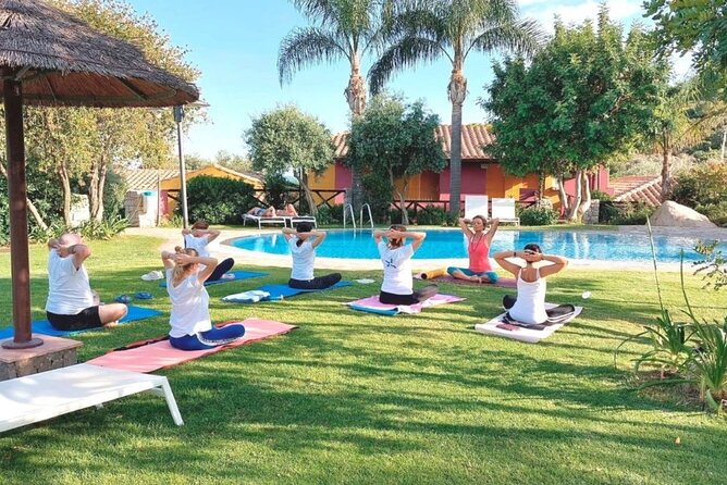 Yoga Lesson on the Lawn by the Pool in Villasimius - Booking and Pricing Information
