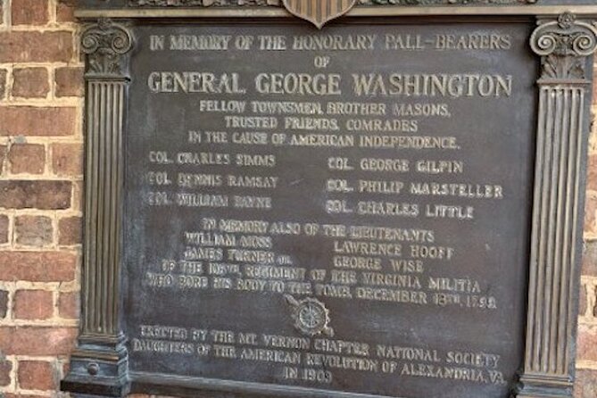 1-Hour George Washington History Walking Tour in Alexandria - Cancellation Policy