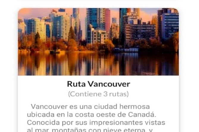 APP Self-Guided Routes Vancouver With Audio Guide - Meeting and Pickup