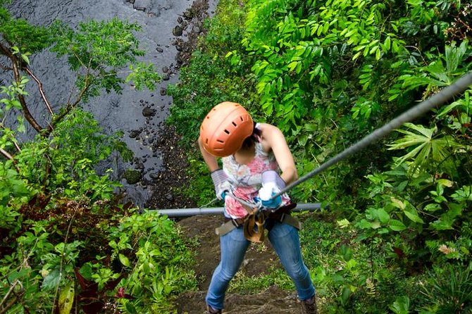 Arenal Volcano Canopy Tour, 50 Meters Rappeling and Hot Springs - Ziplining Adventure in Arenal Rainforest