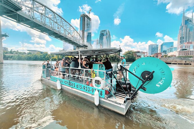 Downtown Nashville Pedal Pontoon Boat Cruise With Captain - What To Expect