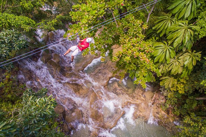 Dunns River Falls and Zipline (Over the Falls) Adventure Tour From Ocho Rios - Climbing Dunns River Falls