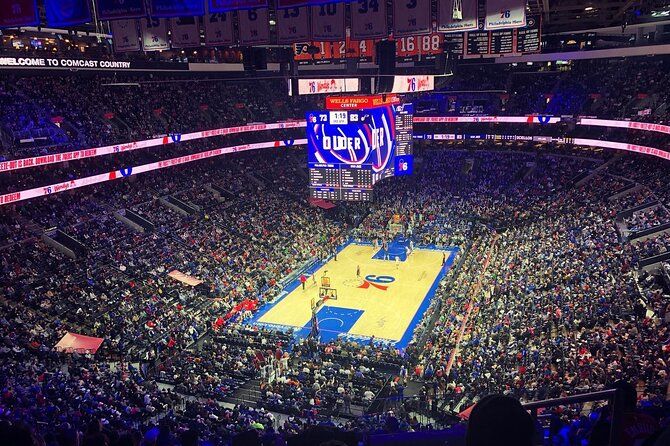 Philadelphia 76ers Basketball Game Ticket at Wells Fargo Center - Selecting Date and Travelers