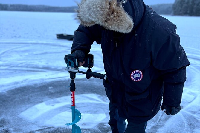 RRIVATE Ice Fishing Snow Scooters 3 Course Lunch in a Glass Igloo - The Guided Tour and Knowledgeable Guide