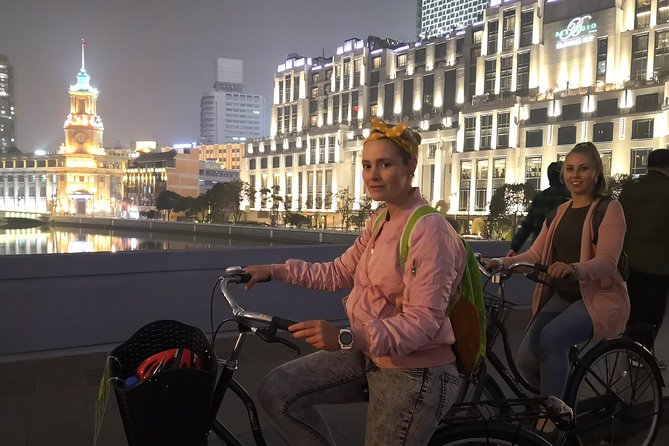 Shanghai Foodie Test & Nightlife Adventure Bike Tour - Scenic Bike Ride Through Shanghai at Night